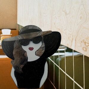 Stylish Acrylic Lady Brooch